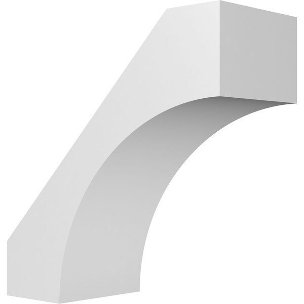 Ekena Millwork 3 1/2-in. W x 8-in. D x 8-in. H Westlake Architectural Grade PVC Knee Brace BRCP035X08X08WTL - main